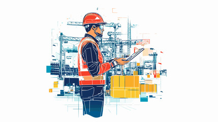 Engineer in Hard Hat Inspecting Equipment.