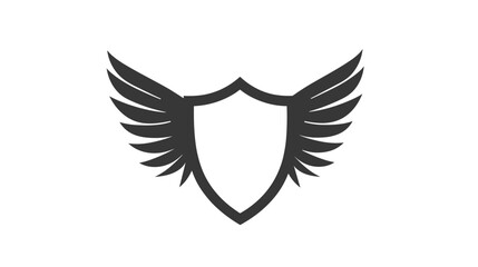 Obraz premium Shield with Wings Protection Symbol Logo.