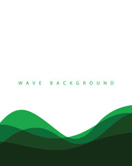 abstract background with green waves
