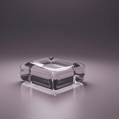 Ultra smooth, highly polished, clear surface creating a pristine mirror reflection of empty space and soft light gradients, reflection, gradient, pristine