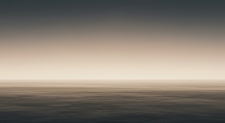 Vast, empty atmospheric scene featuring a seamless, fluid transition across a muted horizon line, creating ample negative space, gradient, copy space, subtle