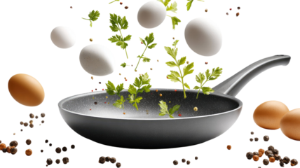 A fresh vegetarian meal featuring a boiled egg with parsley and herbs served on a healthy green salad plate with organic spinach leaves and vegetables for a natural diet