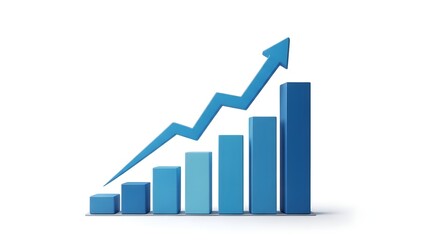 Increasing trend graph with arrow