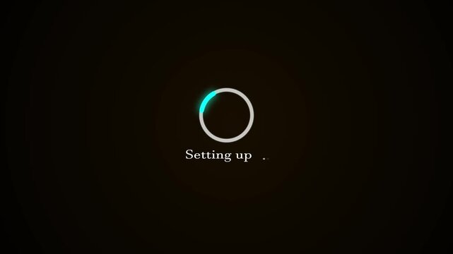 Minimalist setting up loading progress bar animation