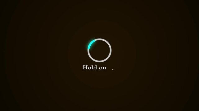 Minimalist loading screen animation with hold on text
