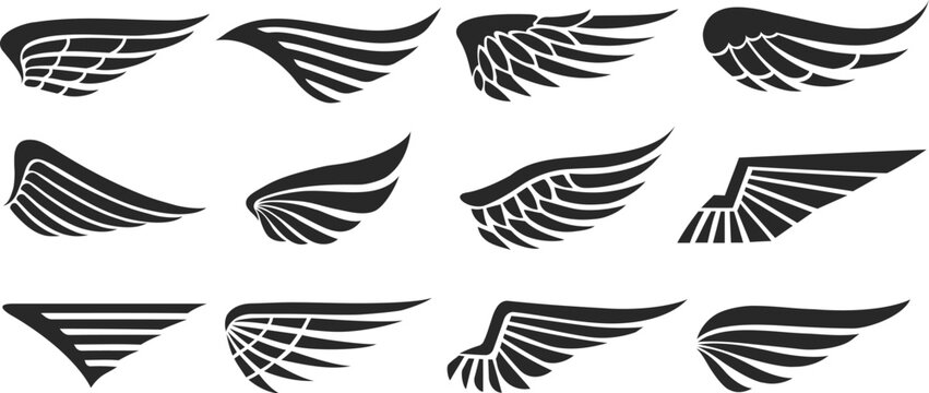 Eagle wings minimal logo icons