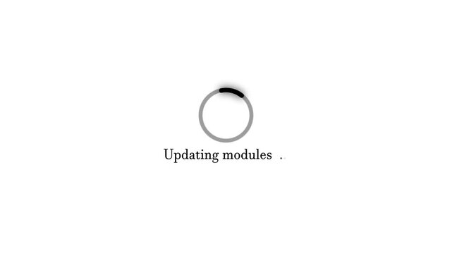 Updating modules loading progress bar animation
