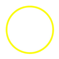 Bright Yellow Circular Design on Black Background for Modern Art and Graphic Design Enthusiasts on transparent background