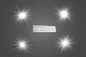 Light radial burst with glowing rays on transparent background.