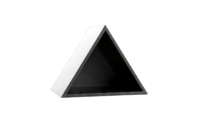 Black triangular shelf