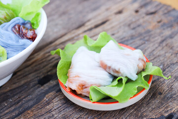 Vietnamese spring roll street food