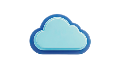 Layered Blue Cloud Icon