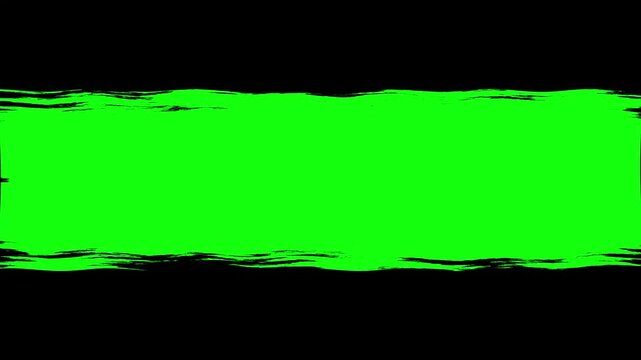 green color brush stock transparent background. green color text frame animation.
