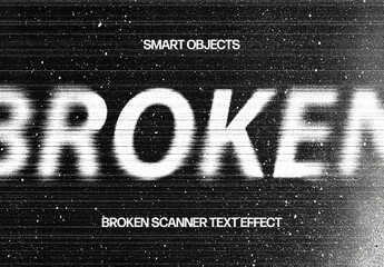 Smear Scan Text Effect Mockup