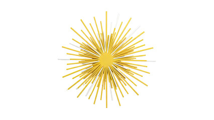 Yellow and White Starburst Wall Art