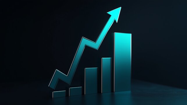 Dramatic Performance Chart Highlights Economic Uplift, Business Growth, and Financial Success Trends