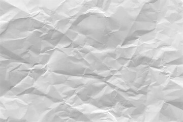 Creased empty paper with creases and wrinkles. Vector textured backdrop, old retro texture background. Plant sheet of notebook or textbook, weathered decorative wrapping for present or gift