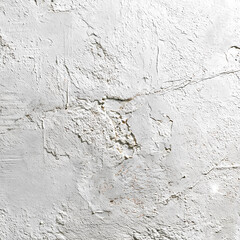 Obraz premium Close up of grungy white painted wall texture with peeling paint and cracks