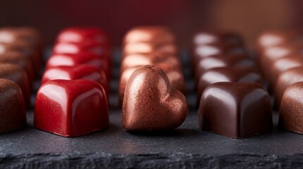 Assorted chocolate candies isolated on white background