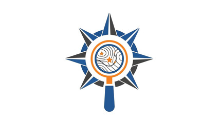 vector illustration of a blue badge