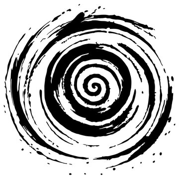 Expressive spiral ink flow grunge vector for creative agency branding artistic marketing materials and portfolio presentation backgrounds