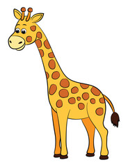 Fototapeta premium Big giraffe isolated on white background