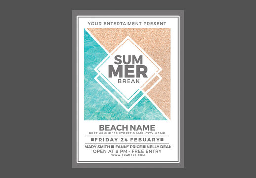 Summer Break Party Flyer