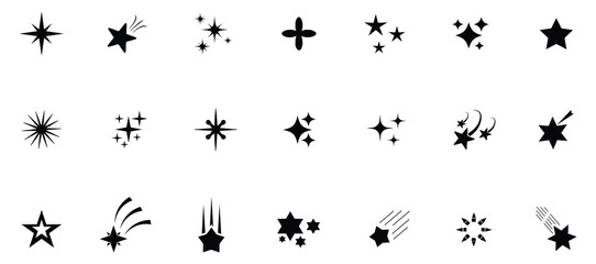   Sparkle vector icons set Star vector icons star icon   sparkle icon, Sparkle star icons set Stars collection. Star vector icons.
