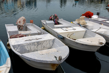 Boats in a harbor, Biterte, Tunisia