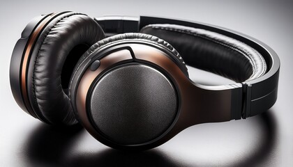 over ear headphones with textured earcups and headband audio sound