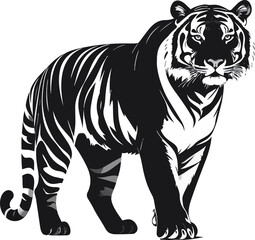 Fototapeta premium Tiger Silhouette Vector Illustration