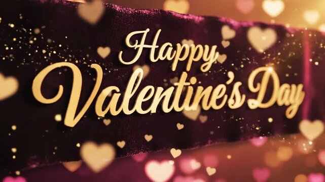 Valentine's Day Celebration with Heartwarming Bokeh and Elegant Script
