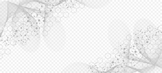 Structure molecule and communication Dna, atom, neurons. Science concept for your design. Connected lines with dots. Medical, technology, chemistry, science background. illustration.