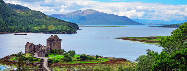 Eilean Donan Castle is a famous medieval fortress located on a small island where three sea lochs...