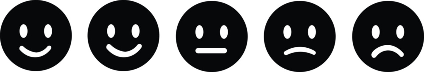 Fototapeta premium Set of Emotion Faces Icons