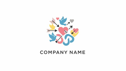 Colorful Logo Design Elements Corporate Identity.