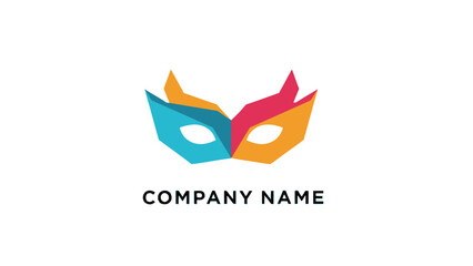 Colorful Mask Logo Design Element.