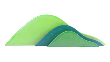 Abstract Green Hills Sculpture