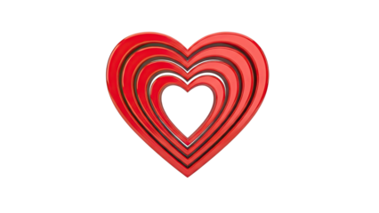 Concentric Red Hearts