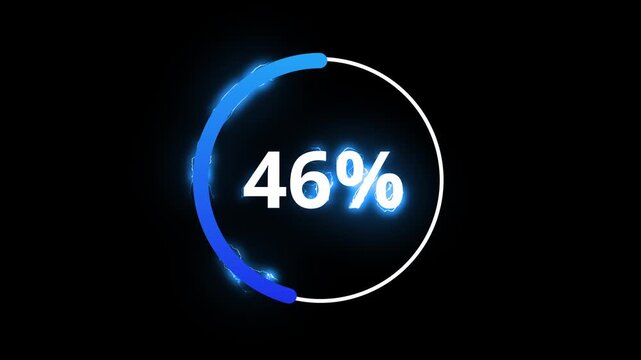 The loading screen is blue with an electric blue effect
