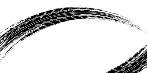 Vector Tire Track Background.Grunge Tire Track.