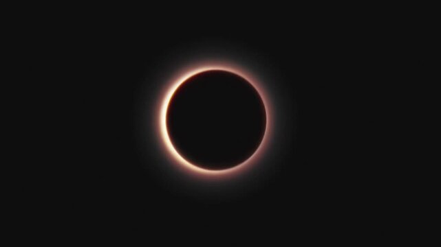 An epic and cinematic shot of a massive solar eclipse reaching totality at sunset. Captured near the horizon. high-end nature documentaries, scientific education, and dramatic cinematic backgrounds.