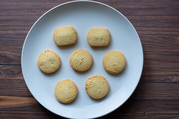 cookies on a white plate 