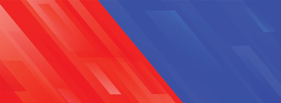 blue and red sport or game footer design abstract diagonal