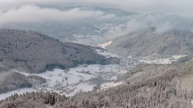 Winter im Nordschwarzwald - Luftaufnahme