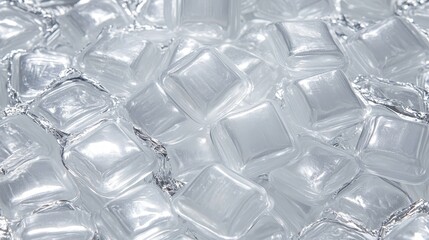 Close up of clear transparent square nutrient dense food bars stacked together