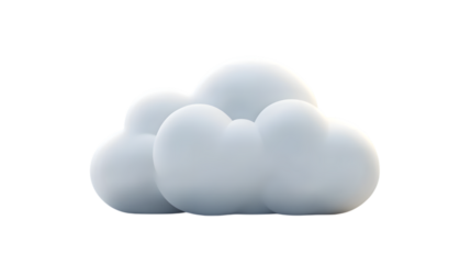 Soft white cloud isolated on white background