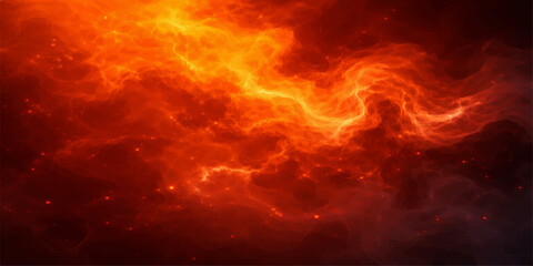 Abstract fire and fiery explosion background with red and orange burning flames featuring a dark grunge texture and hot energy smoke patterns for a cinematic art wallpaper design