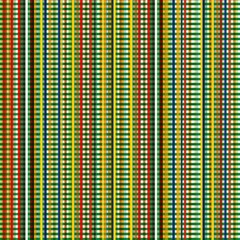 Vibrant Multicolored Striped Pattern with Geometric Design Elements.