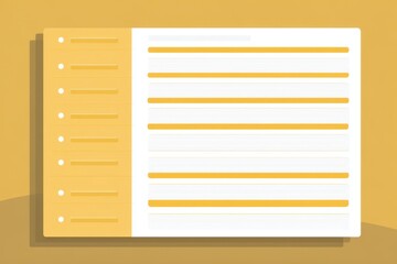 Minimalist Illusion of Yellow Circles on White Background in Perspective.